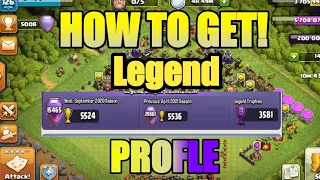 HOW TO GET LEGEND PROFILE |COC|VECTOR CLASHING |