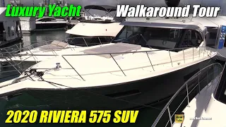 2020 Riviera 575 SUV Luxury Yacht - Walkaround Tour - 2020 Miami Yacht Show