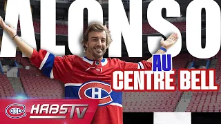 Fernando Alonso visits the Bell Centre with the Habs