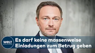 CHRISTIAN LINDNER ZUM "CORONA-TEST-BETRUG": FDP-Chef kritisiert die "Einladung zum Betrug"