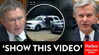 BREAKING NEWS: Thomas Massie Confronts FBI's Wray With Shocking Video Relating To Jan. 6 Pipe Bomb