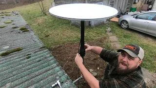 Starlink pole mount roof install - to the Moon with Elon Musk!