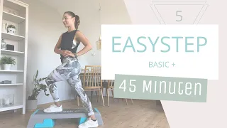 Step Aerobic Basic + - Dreh dich // EasyStep 5 // 45 Min. // 08.07.20