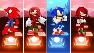 Knuckles Sonic 🆚 Knuckles exe Sonic 🆚 Spider Man Sonic 🆚 Muscular Sonic | Sonic EDM Rush Tiles Hop