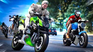 GTA V - VIDA REAL | FUI NO ROLE DE MOTO COM MEU PAI E AMIGOS. #677