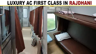 NEW DELHI To SEALDAH | LUXURY AC First Class Coupe in Rajdhani Express Train Journey 4k ultra HD