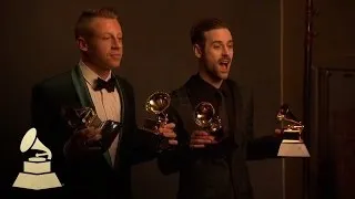 Macklemore & Ryan Lewis in Danny Clinch Photography Room at 56th Annual GRAMMY Awards | GRAMMYs