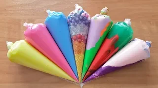 Making Crunchy Slime with Piping Bags #156