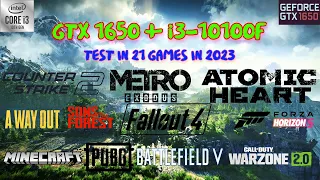 GTX 1650 + i3 10100F Test in 21 Games in 2023 1080p