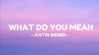 Justin Bieber - What Do You Mean (lyrics video)