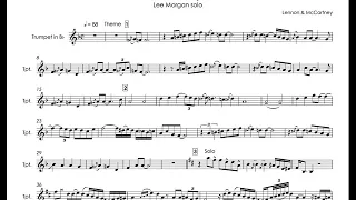 Yesterday - Lee Morgan - transcribed trumpet solo