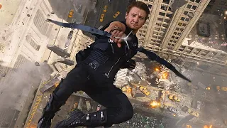 Hawkeye Jump Scene - Battle of New York - The Avengers (2012) Movie Clip HD