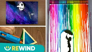 3 Awesome DIY Ideas For Melted Wax Crayons Art| REWIND