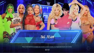 WWE 2K24 Mercedes Mone , Bianca , Naomi & Jade Cargill V Stratton , Woman , Torrie & Jillian Hall