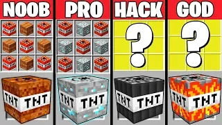 Minecraft Battle: SUPER TNT CRAFTING CHALLENGE - NOOB vs PRO vs HACKER vs GOD ~ Minecraft Animation