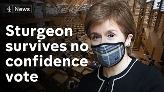 Sturgeon wins no confidence vote in Scottish Parliament
