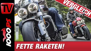 Triumph Rocket 3 R vs. Rocket 3 GT - welches Schlachtschiff kann mehr?