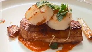 Chicken and Scallop With Tomato Sauce