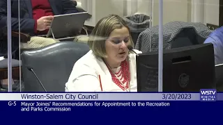 Regular Meeting of the City Council March 20, 2023