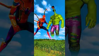 Transform into super man and spider-man to fight siren head hulk and siren head hulkbuster#shorts