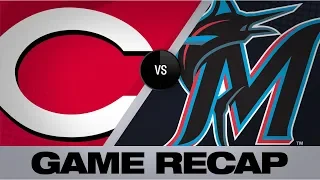 Suarez, Casali, Senzel fuel Reds' 8-5 win | Reds-Marlins Game Highlights 8/27/19