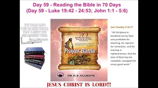 Day 59 Reading the Bible in 70 Days 70 Seventy Days Prayer and Fasting Programme 2021 Edition