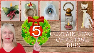 5 Quick and easy curtain ring Christmas decorations 2022 You can make these! Fun Christmas DIYS