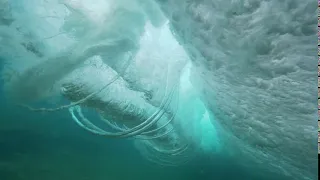 Underwater wave, water vortex