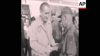 SYND 24 12 67 US PRESIDENT JOHNSON VISITS TROOPS IN THAILAND AND SOUTH VIETNAM