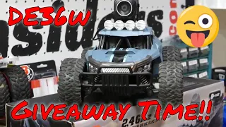 DEERC DE36w RC Truck Giveaway Announcement - 1/16 Scale RC Monster Truck With FPV HD Camera!