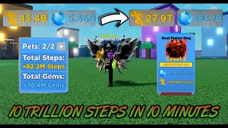 Roblox - Legends Of Speed ⚡ (10 TRİLLİON STEPS İN 10 MİNUSTES) - 82M Pet Glitch - No Gamepass ⚡