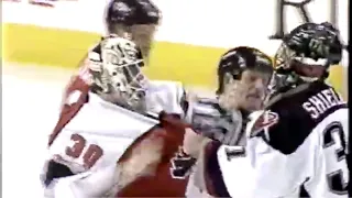 Flyers and Sabres Line Brawl 1997 Playoffs