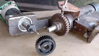 machining combination lathe technique, making helical gears with a lathe