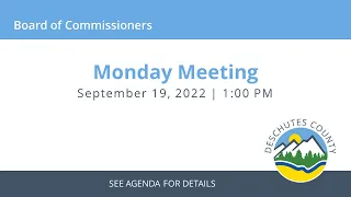 09/19/2022 - Board of Commissioners - Monday Meeting