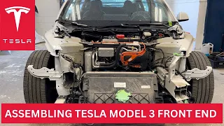Assembling a Tesla Model 3 Front End Repair!