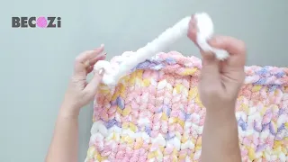 HAND KNIT A CHUNKY BLANKET FOR BEGINNER