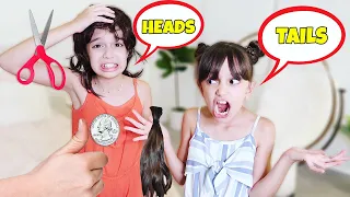 HEADS OR TAILS? THE COIN TOSS CHALLENGE | Emily and Evelyn