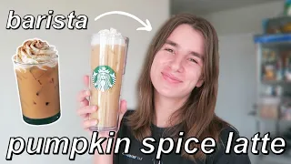 How To Make A Starbucks Pumpkin Spice Latte At Home // by a barista