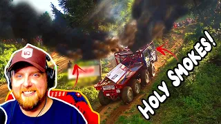 NASCAR Fan Reacts to TOP Extreme Trucks Hill CLIMB Race