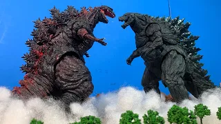 GODZILLA EARTH vs SHIN GODZILLA an epic battle stop motion