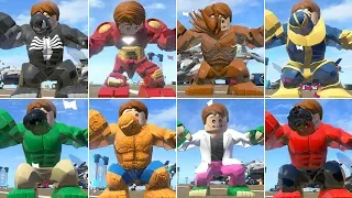 Curt Connors Perform Lizard Transform Animation w/All Big-Fig Characters in LEGO Marvel Super Heroes