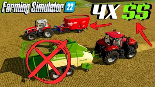 Straw Harvest Glitch Makes You 4X Richer | Farming Simulator 22