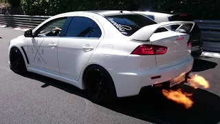 BOOSTED Lancer Evo X HUGE REVS / Spits Flame (TOP MARQUES)