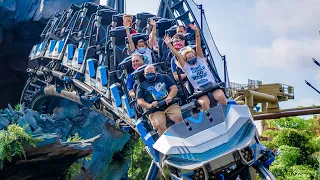 VelociCoaster Passholder Preview 2021 FULL EXPERIENCE! Queue, Theming, Ride + Raptor Encounter!