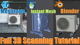 3D Scanning, Reducing Poly Count & Baking Textures for Free | Meshroom, Instant Meshes, Blender