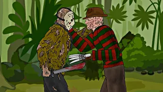 Freddy Krueger vs Jason Voorhees HD- 2021 - drawing cartoons 2