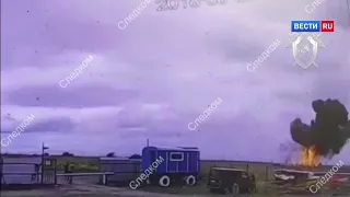 Крушение самолета в Красноярском крае сняли на видео - Вести 24