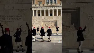 Every hour guard change at The Monument to the Unknown Soldier in #greece #athens #travel