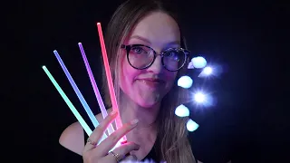 ASMR 30 Mins of Light Triggers - intuition tests, follow the light, LED gloves, breathing exercises