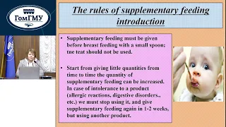 Maloletnicova I.M. Rational nutrition of children of early age